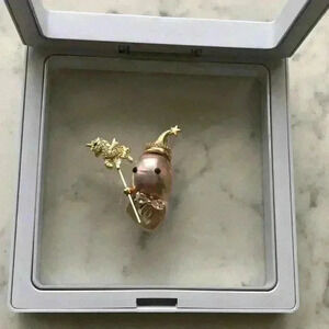 Baroque Pearl Little Monster Pendant With Moveable Wand
